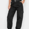 Petite Belted Cargo Jeans