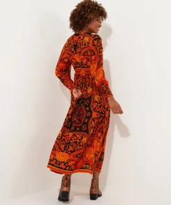 Petite Boho Button-Through Tassel Tie Maxi Dress