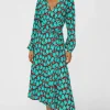 Petite Bold Floral Printed Wrap Fit & Flare Midi Dress