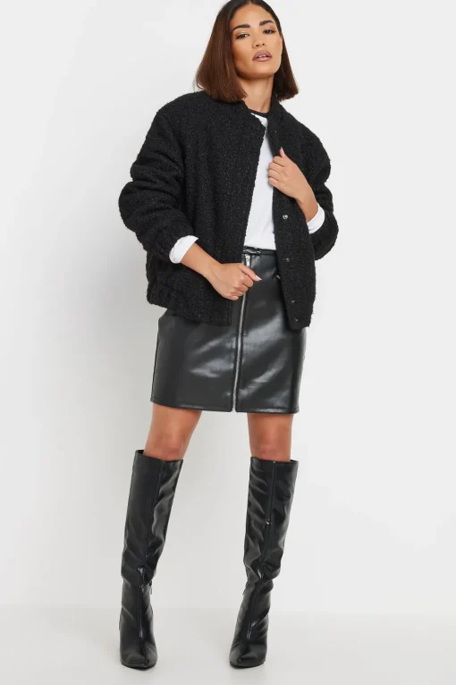 Petite Boucle Bomber Jacket