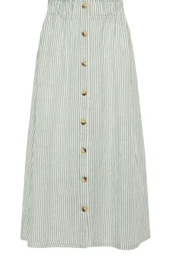 Petite Button Front Midi Skirt