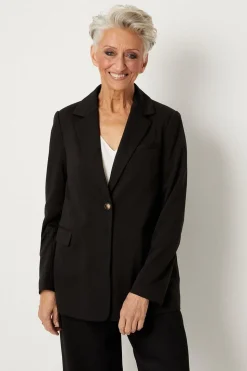 Petite Button Ponte Blazer