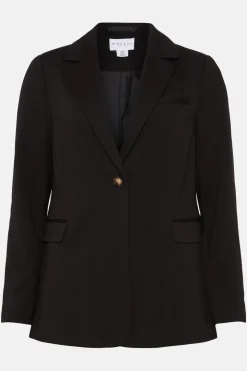Petite Button Ponte Blazer
