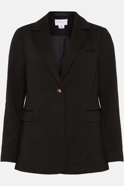 Petite Button Ponte Blazer
