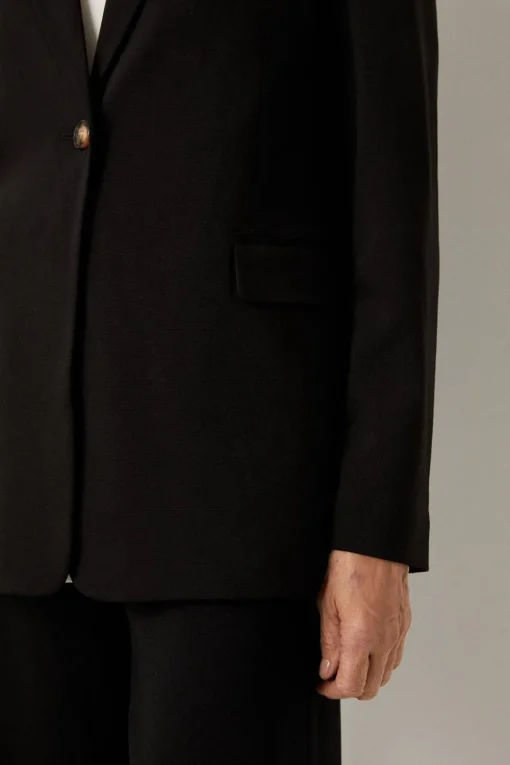 Petite Button Ponte Blazer