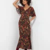 Petite Button-Through Floral Maxi Dress