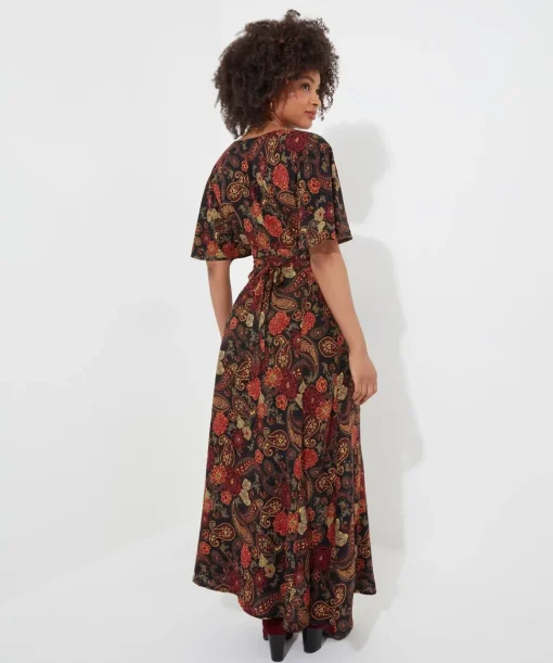 Petite Button-Through Floral Maxi Dress