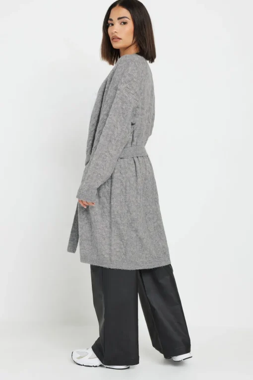 Petite Cable Knit Cardigan