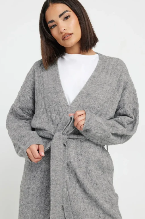Petite Cable Knit Cardigan