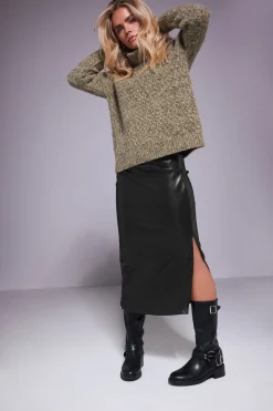 Petite Chunky Roll Neck Jumper