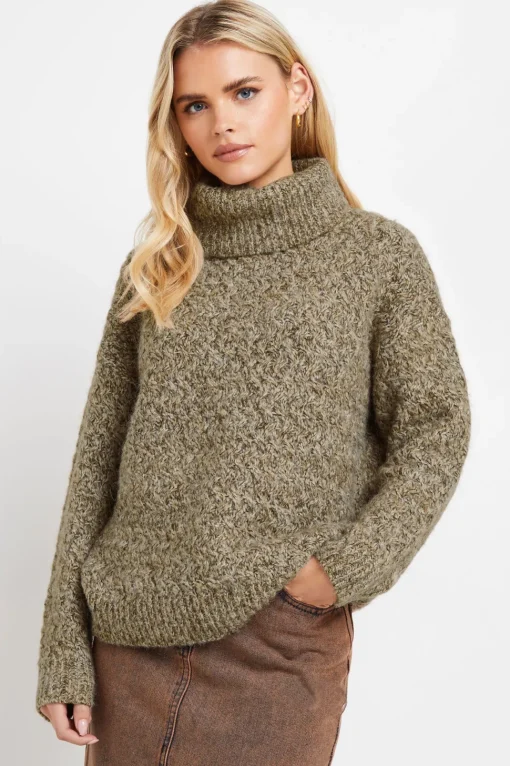 Petite Chunky Roll Neck Jumper