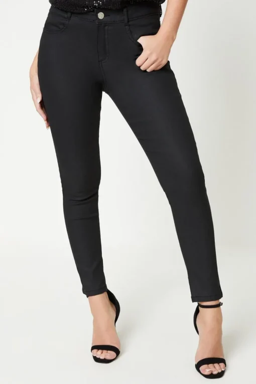 Petite Coated Skinny Jean