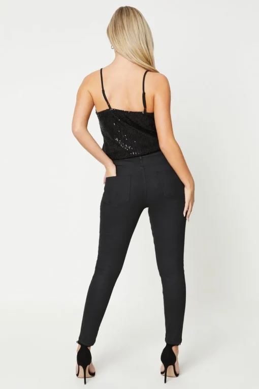 Petite Coated Skinny Jean