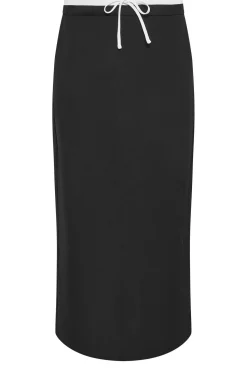 Petite Contrast Waist Maxi Skirt
