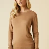 Petite Crew Neck Button Cuff Jumper