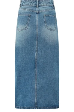Petite Denim Midi Skirt