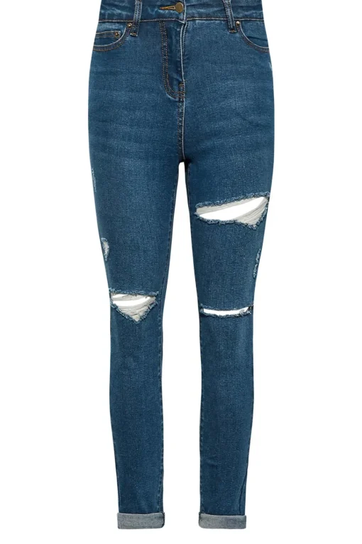 Petite Distressed Skinny Jeans