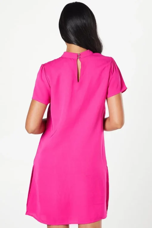 Petite Embellished Neck Shift Dress