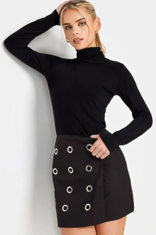Petite Eyelet Mini Skirt
