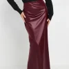 Petite Faux Leather Skirt