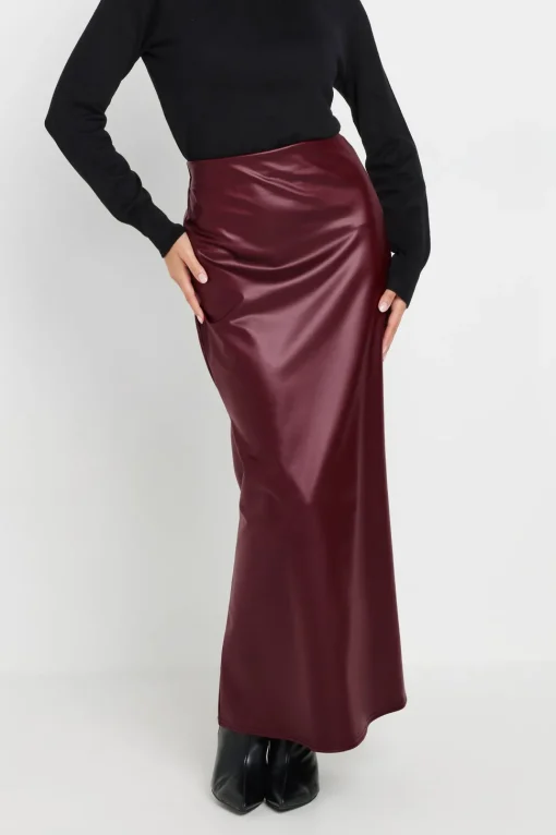 Petite Faux Leather Skirt
