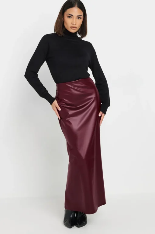 Petite Faux Leather Skirt