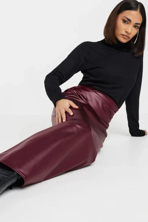 Petite Faux Leather Skirt