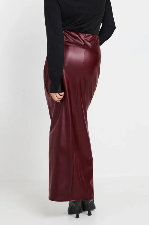 Petite Faux Leather Skirt
