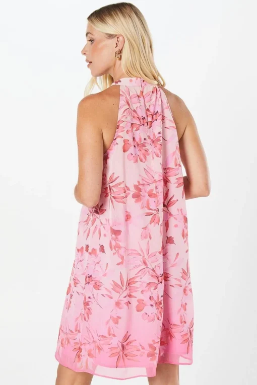 Petite Floral Halterneck Shift Dress