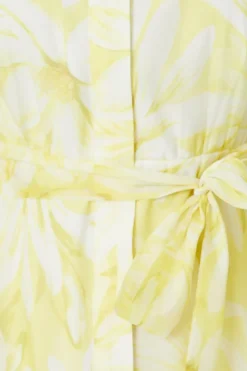 Petite Floral Organza Shirt Midi Dress