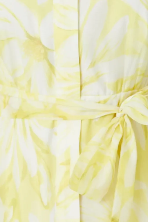 Petite Floral Organza Shirt Midi Dress