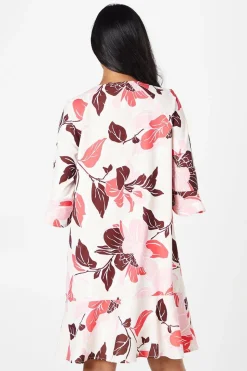 Petite Floral Print Ruffle Hem Shift Dress