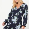 Petite Floral Ruffle Hem Mini Dress