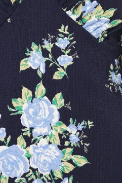 Petite Floral Ruffle Hem Mini Dress