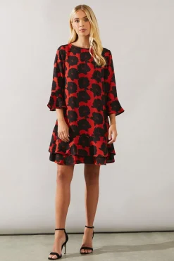 Petite Floral Tiered Shift Dress