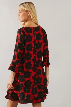 Petite Floral Tiered Shift Dress