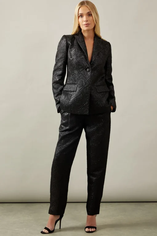 Petite Foil Tapered Trousers