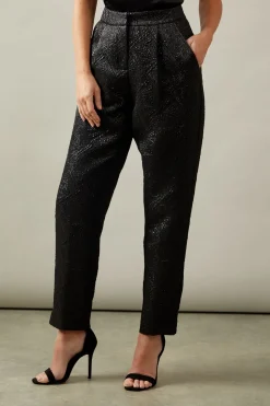Petite Foil Tapered Trousers
