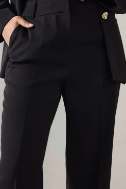 Petite High Waist Straight Leg Trouser