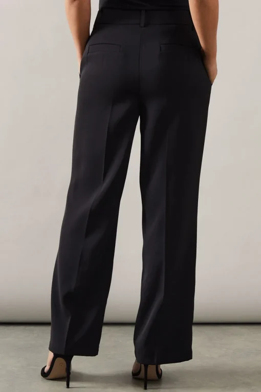 Petite High Waist Straight Leg Trouser