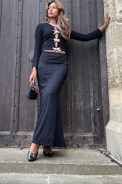 Petite Lace Maxi Skirt
