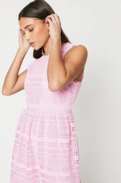 Petite Lace Sleeveless Midaxi Dress