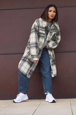 Petite Longline Printed Shacket