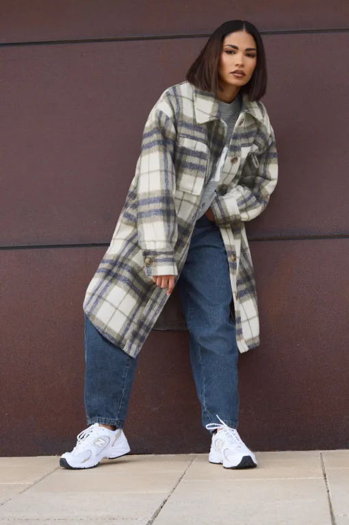 Petite Longline Printed Shacket