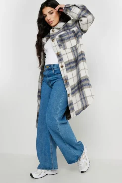 Petite Longline Printed Shacket