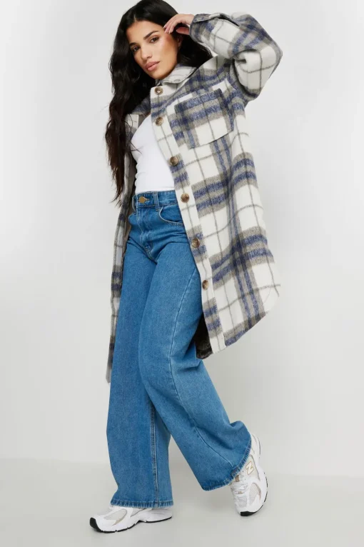 Petite Longline Printed Shacket