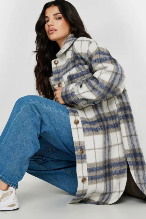 Petite Longline Printed Shacket