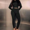 Petite Metallic Ribbed Leggings