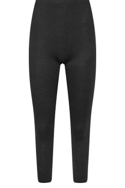 Petite Metallic Ribbed Leggings