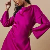 Petite Occasion Satin Cowl Mini Dress